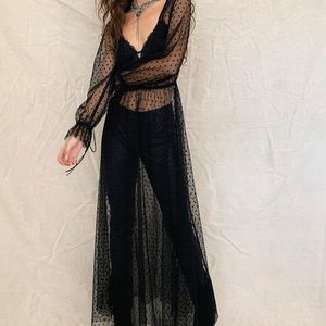 Free People oversized mesh maxi slip